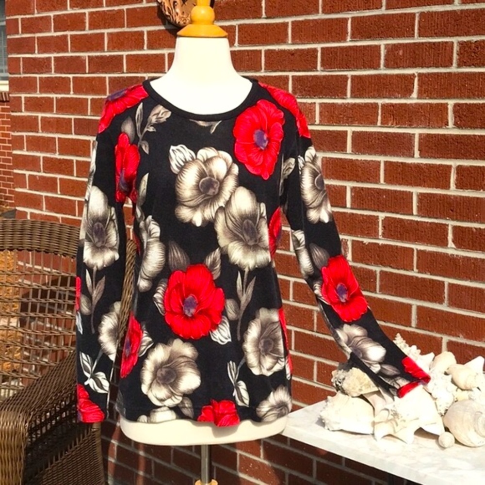 Cathy Daniels Floral Sweater